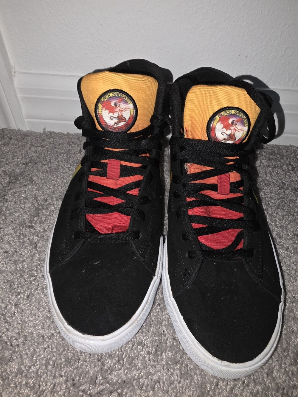 Lakai x Black Sabbath Newport Hi Black Gradient Suede Shoes Size 6
